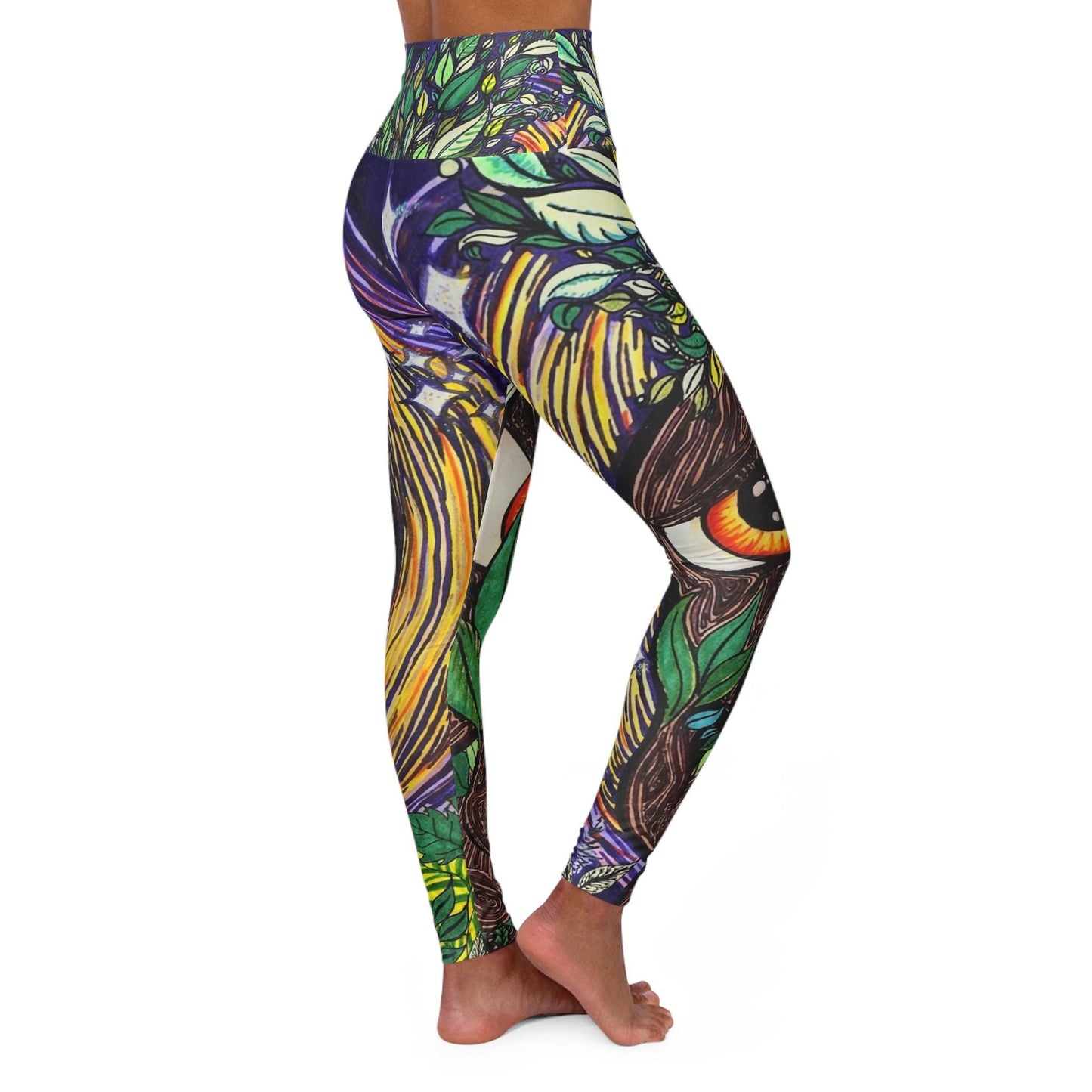 Hand Drawn Deku Scrub All Over Print High Waisted Yoga Leggings