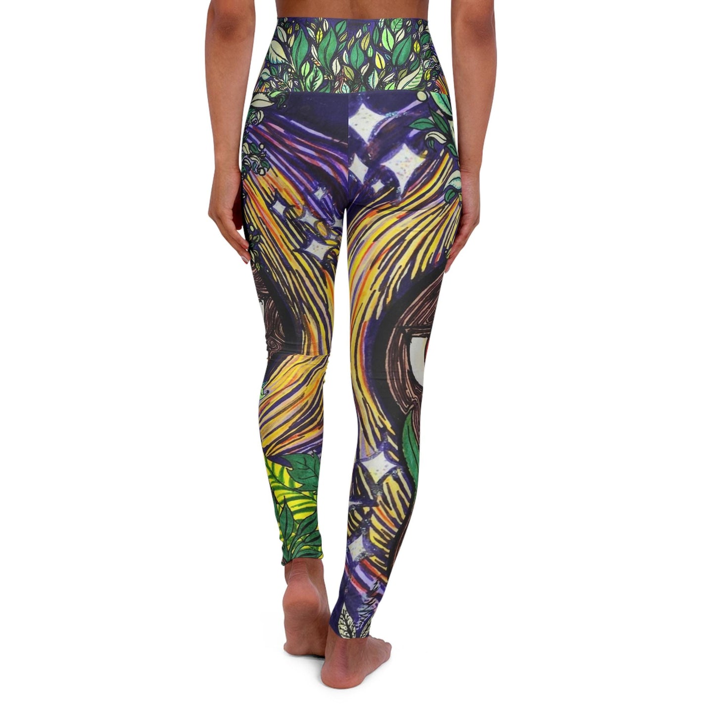 Hand Drawn Deku Scrub All Over Print High Waisted Yoga Leggings