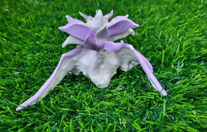 Amethyst Dragon Sculpture White & Purple Dragon Figurine Crystal Fantasy Dragon Statue Gemstone Chest Mythical Creature Collectible Gift