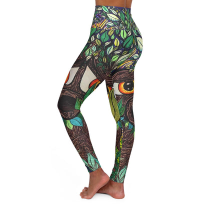 Leg Print Hand Drawn Deku Scrub All Over Print High Waisted Yoga Leggings