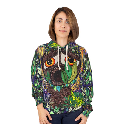 Woodland Deku Scrub Hoodie Hand Drawn All-Over Print Nature Illustration Sweatshirt