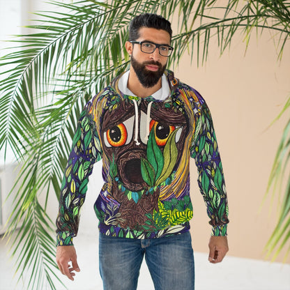Woodland Deku Scrub Hoodie Hand Drawn All-Over Print Nature Illustration Sweatshirt