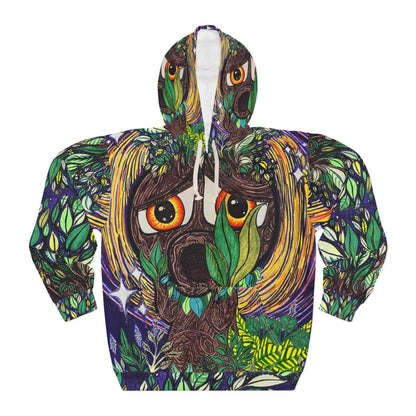 Woodland Deku Scrub Hoodie Hand Drawn All-Over Print Nature Illustration Sweatshirt