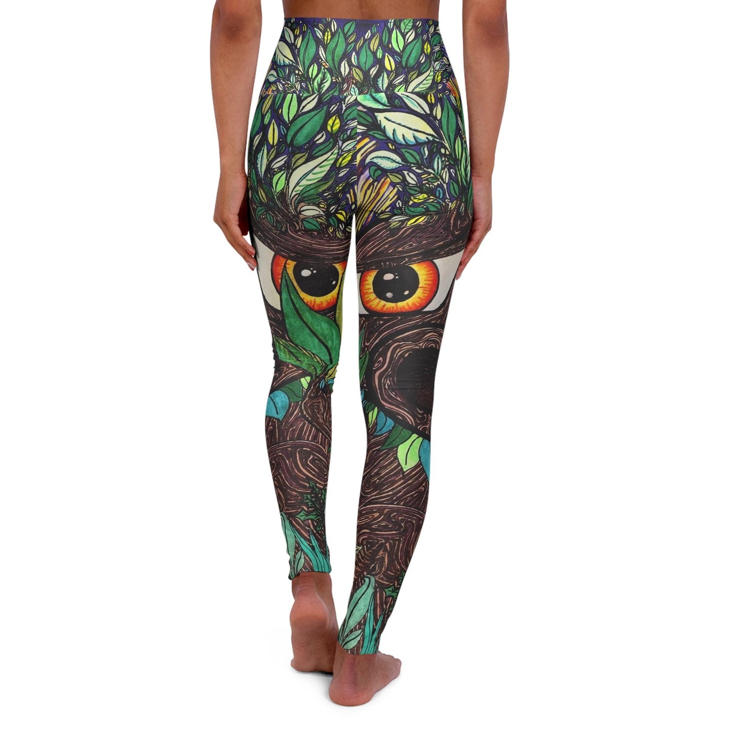 Leg Print Hand Drawn Deku Scrub All Over Print High Waisted Yoga Leggings